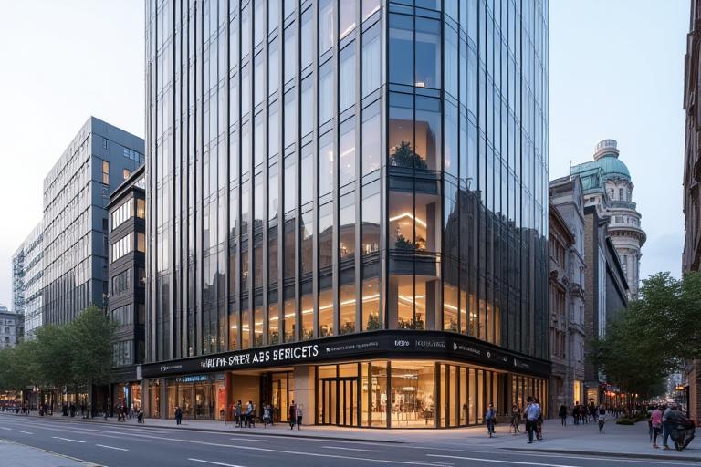 Gebäude und Büroeingang von SERVICES A-Z LTD am 42-44 Bishopsgate, London