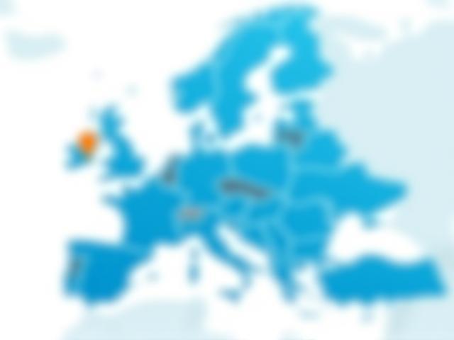 Europakarte mit markierten Expansionsorten von SERVICES A-Z LTD